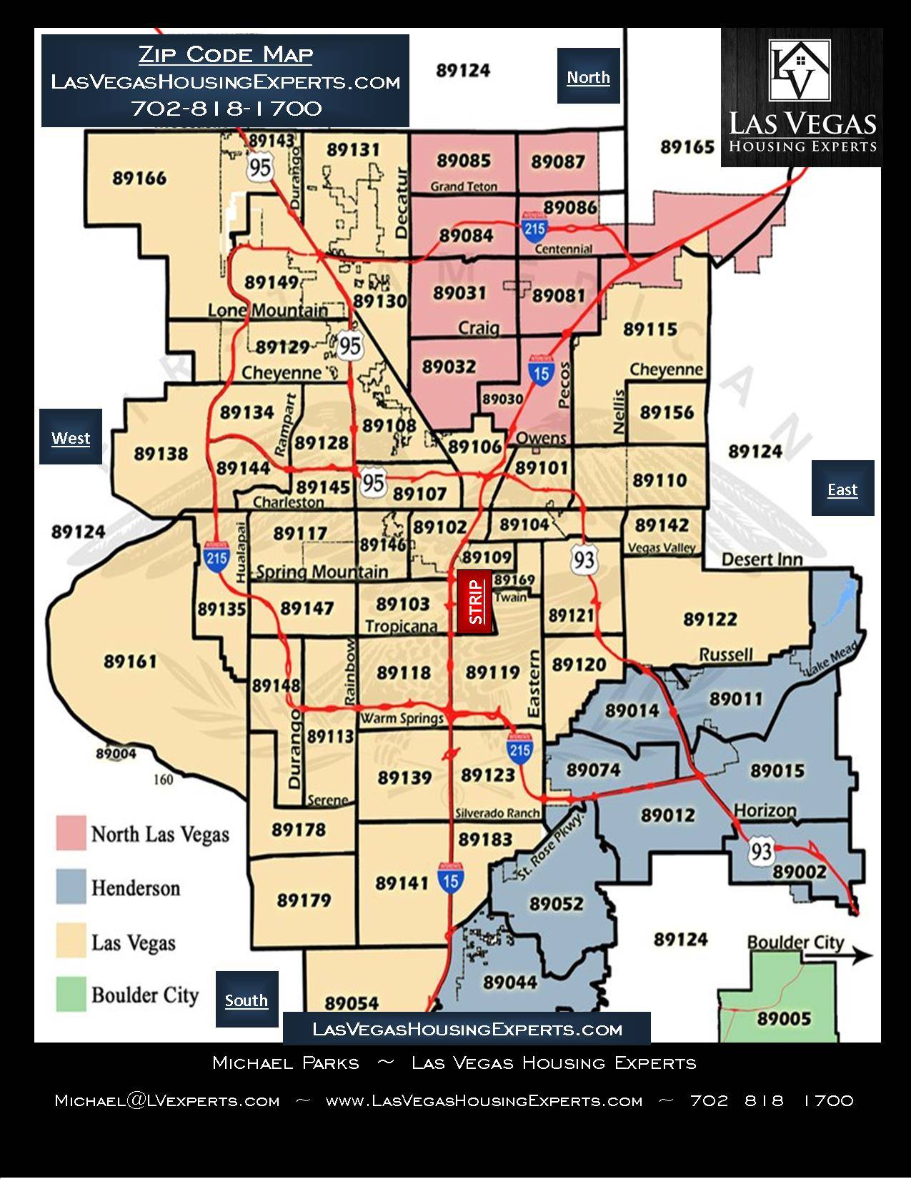 North Las Vegas Zip Code Map Map Vector